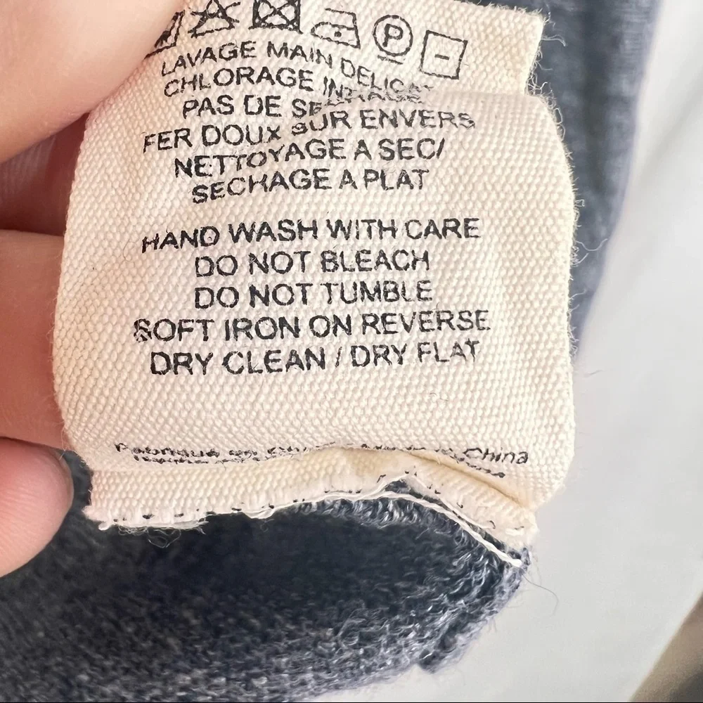 Hartford Sweater Womens Size 2 Blue 100% Linen Paris France Minimalist Capsule - Picture 8 of 13